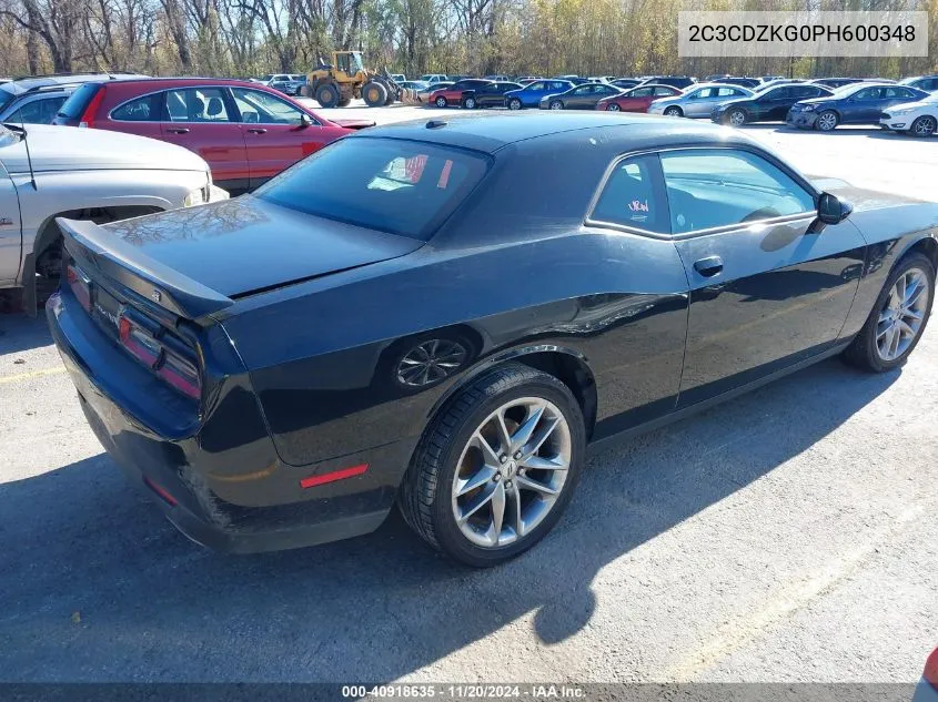 2023 Dodge Challenger Gt Awd VIN: 2C3CDZKG0PH600348 Lot: 40918635