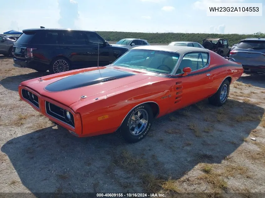 1972 Dodge Charger VIN: WH23G2A104553 Lot: 40609155