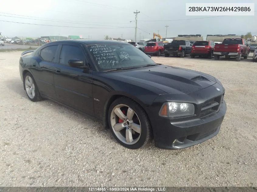 2006 Dodge Charger Srt-8 VIN: 2B3KA73W26H429886 Lot: 12114885