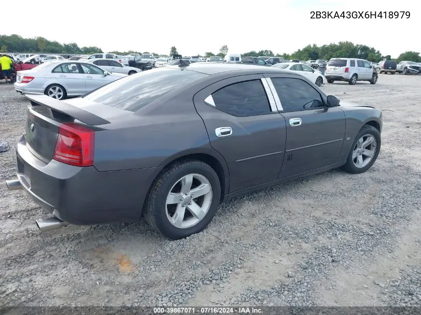 2006 Dodge Charger VIN: 2B3KA43GX6H418979 Lot: 39867071