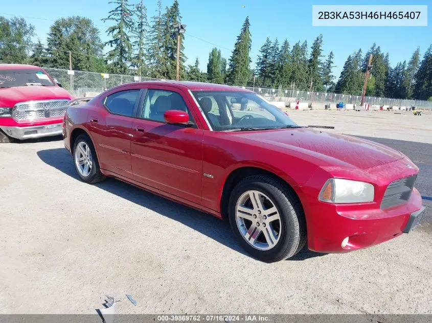 2006 Dodge Charger Rt VIN: 2B3KA53H46H465407 Lot: 39869762