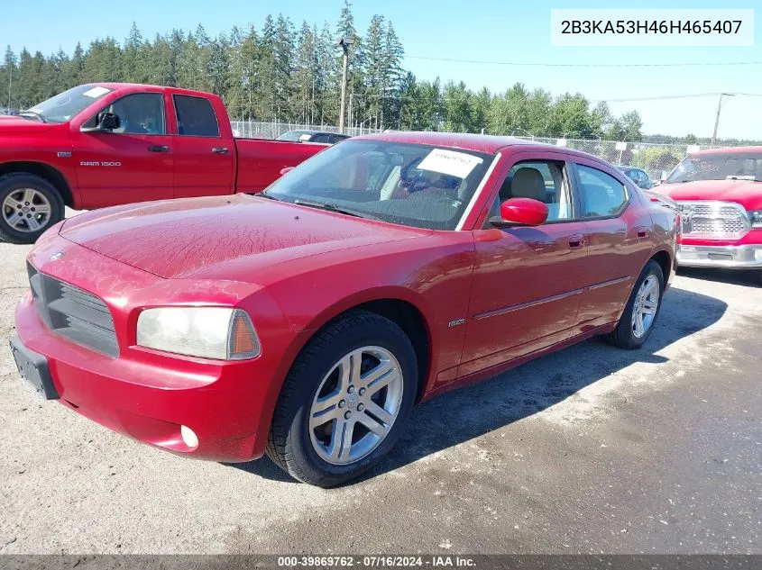 2006 Dodge Charger Rt VIN: 2B3KA53H46H465407 Lot: 39869762