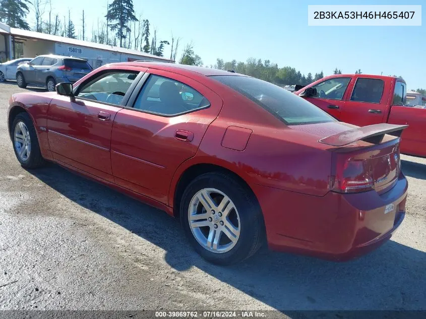 2006 Dodge Charger Rt VIN: 2B3KA53H46H465407 Lot: 39869762