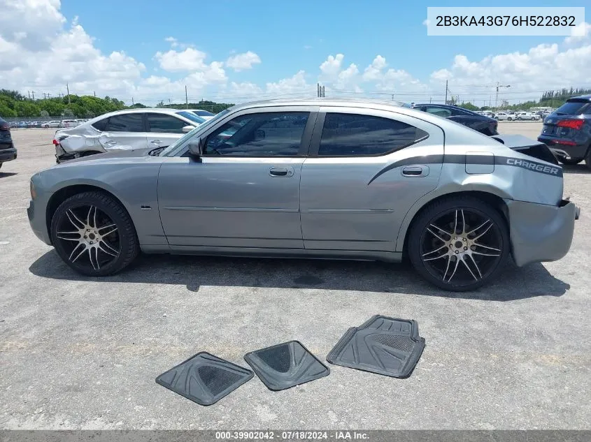 2006 Dodge Charger VIN: 2B3KA43G76H522832 Lot: 39902042