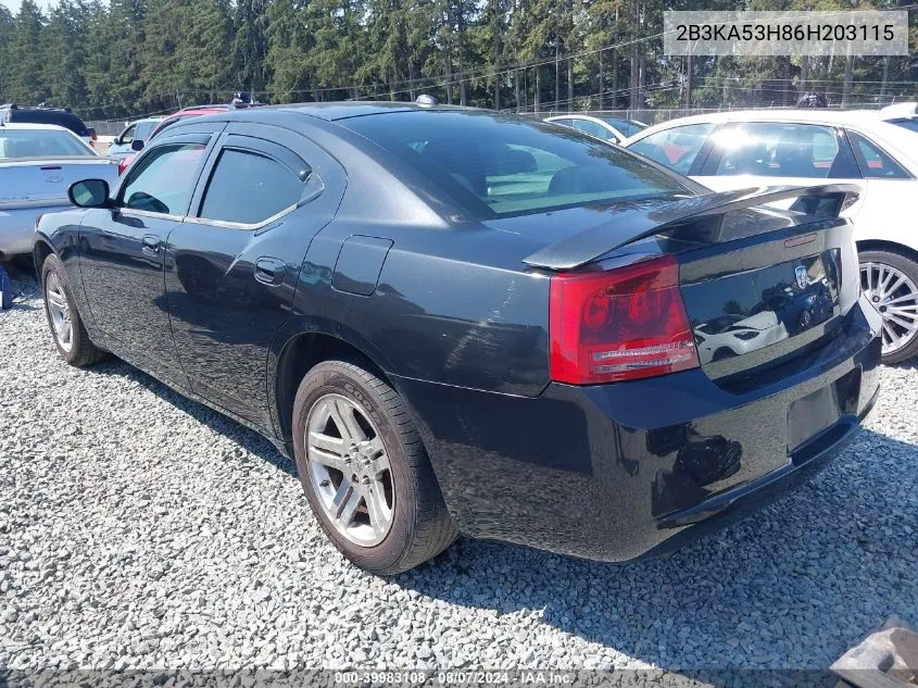 2B3KA53H86H203115 2006 Dodge Charger Rt