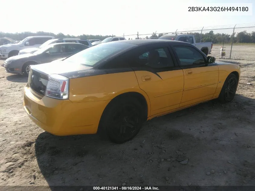 2B3KA43G26H494180 2006 Dodge Charger