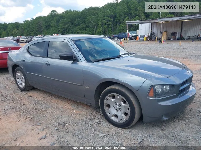 2006 Dodge Charger VIN: 2B3KA43G96H479143 Lot: 40130085