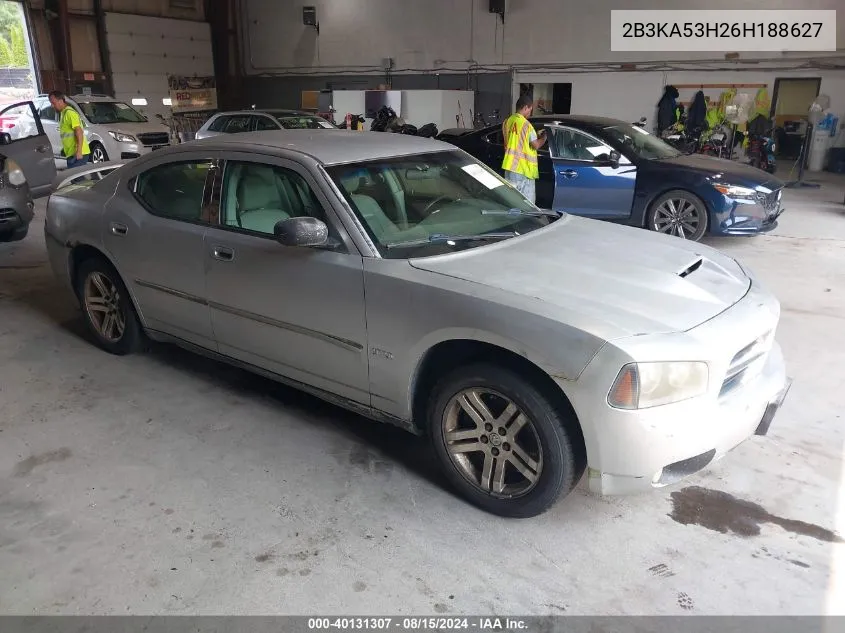 2006 Dodge Charger Rt VIN: 2B3KA53H26H188627 Lot: 40131307