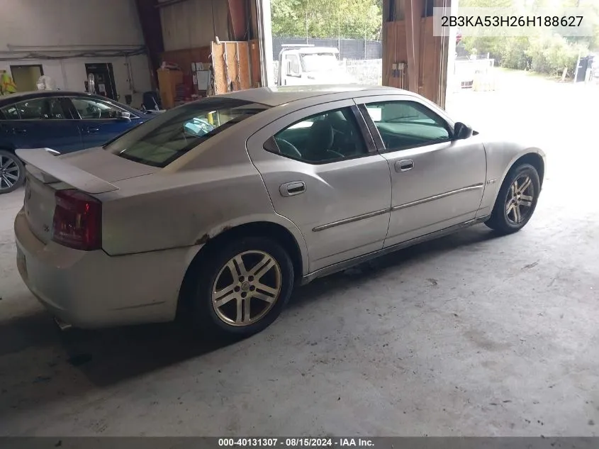 2006 Dodge Charger Rt VIN: 2B3KA53H26H188627 Lot: 40131307