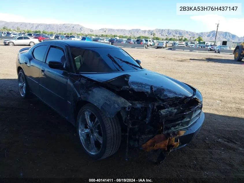 2006 Dodge Charger Rt VIN: 2B3KA53H76H437147 Lot: 40141411