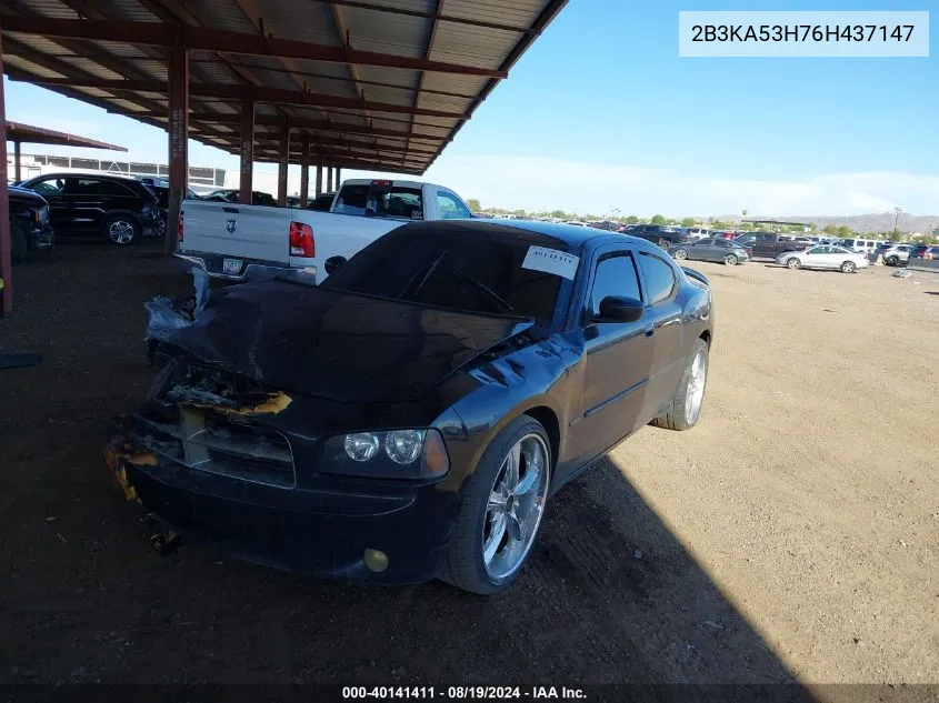 2006 Dodge Charger Rt VIN: 2B3KA53H76H437147 Lot: 40141411