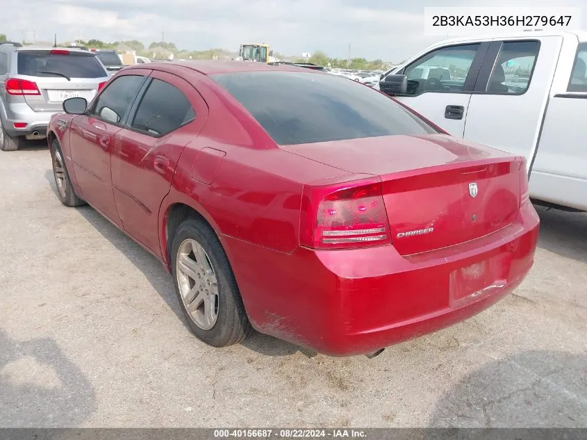 2006 Dodge Charger Rt VIN: 2B3KA53H36H279647 Lot: 40156687