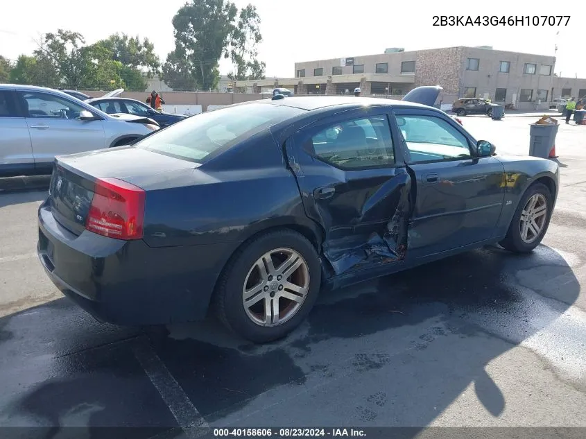 2006 Dodge Charger VIN: 2B3KA43G46H107077 Lot: 40158606