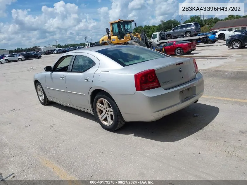 2006 Dodge Charger VIN: 2B3KA43G96H437202 Lot: 40179278