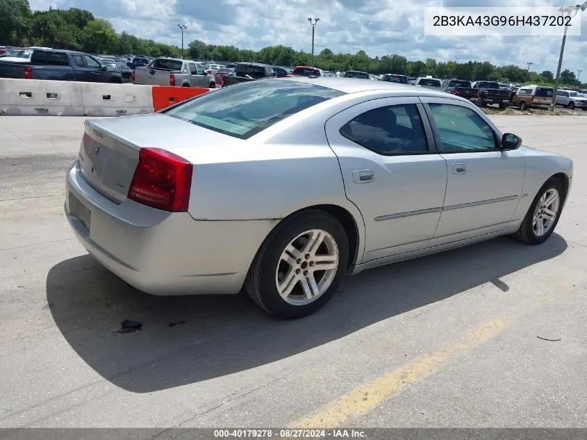 2006 Dodge Charger VIN: 2B3KA43G96H437202 Lot: 40179278