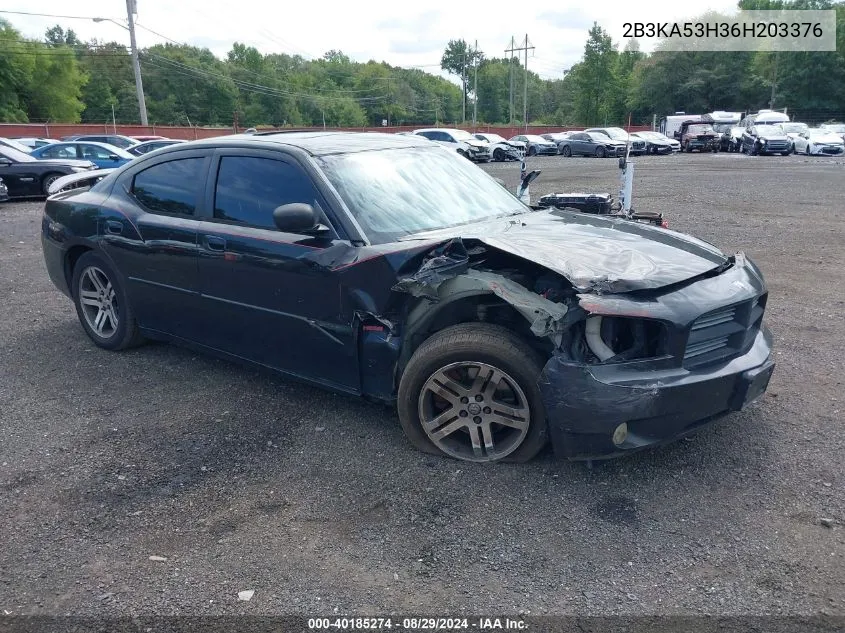 2006 Dodge Charger Rt VIN: 2B3KA53H36H203376 Lot: 40185274