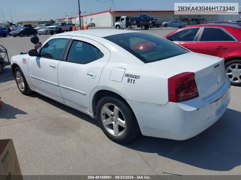 2006 Dodge Charger VIN: 2B3KA43G46H173340 Lot: 40188991