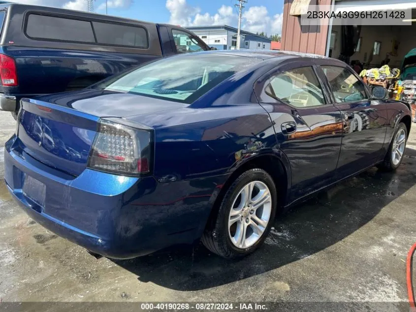 2006 Dodge Charger VIN: 2B3KA43G96H261428 Lot: 40190268