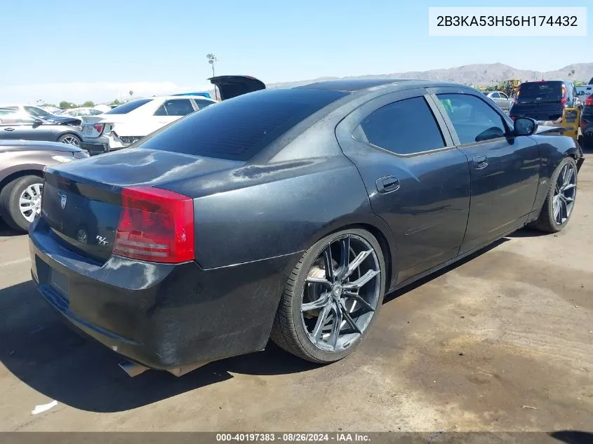 2006 Dodge Charger Rt VIN: 2B3KA53H56H174432 Lot: 40197383