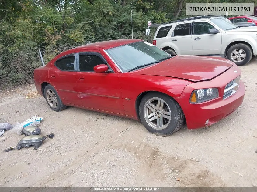 2006 Dodge Charger Rt VIN: 2B3KA53H36H191293 Lot: 40204519