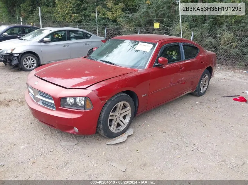 2006 Dodge Charger Rt VIN: 2B3KA53H36H191293 Lot: 40204519