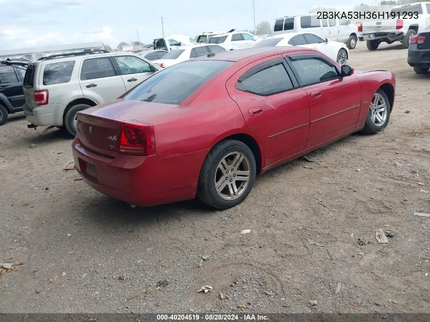 2006 Dodge Charger Rt VIN: 2B3KA53H36H191293 Lot: 40204519