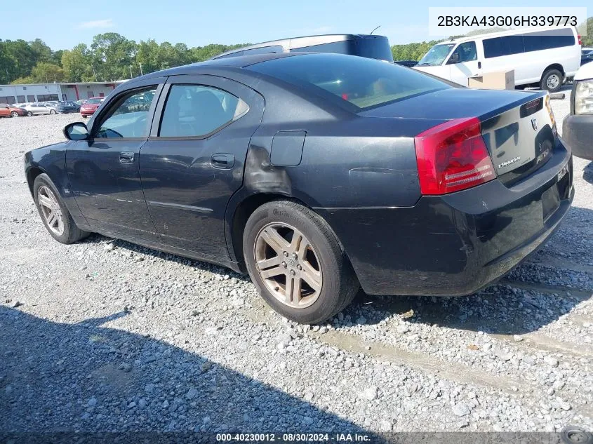 2006 Dodge Charger VIN: 2B3KA43G06H339773 Lot: 40230012