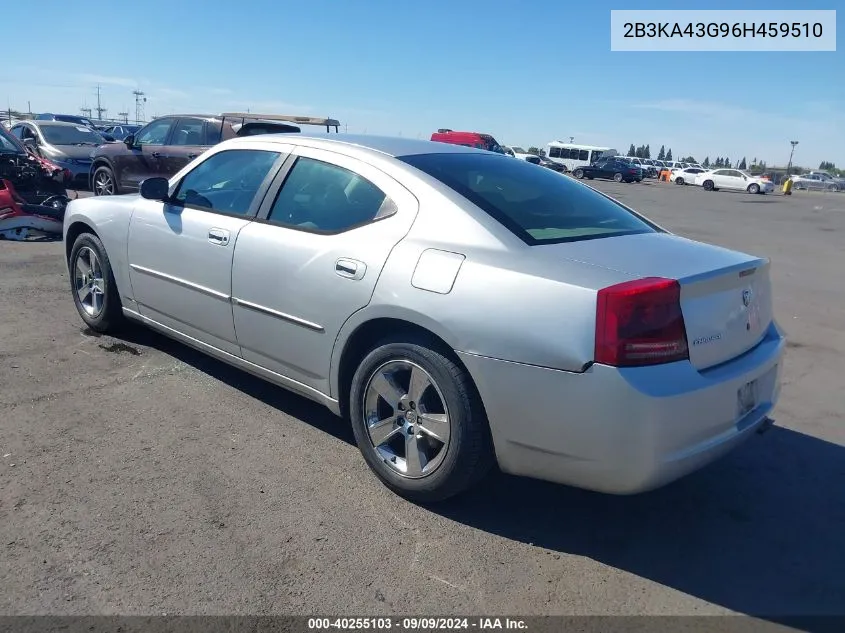 2006 Dodge Charger VIN: 2B3KA43G96H459510 Lot: 40255103