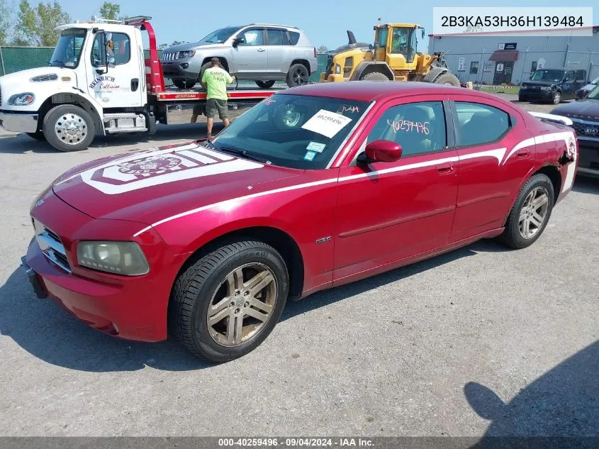 2006 Dodge Charger Rt VIN: 2B3KA53H36H139484 Lot: 40259496