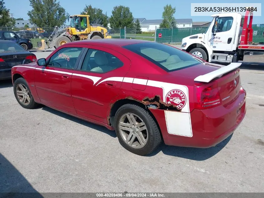 2B3KA53H36H139484 2006 Dodge Charger Rt