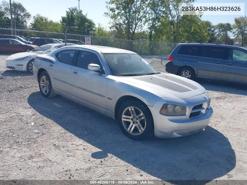 2006 Dodge Charger Rt VIN: 2B3KA53H86H323626 Lot: 40286119