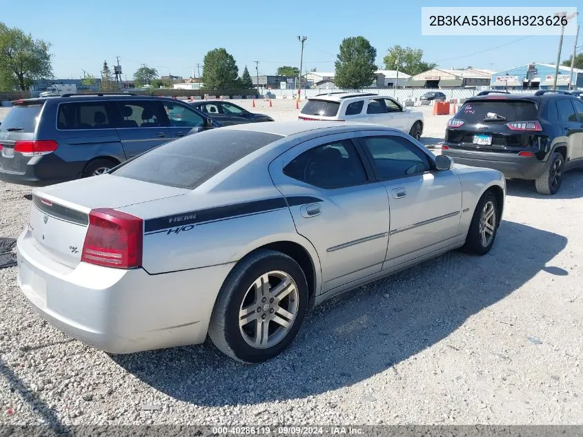 2006 Dodge Charger Rt VIN: 2B3KA53H86H323626 Lot: 40286119