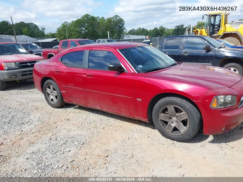 2006 Dodge Charger VIN: 2B3KA43GX6H436267 Lot: 40295157