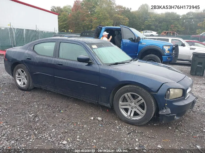 2006 Dodge Charger Rt VIN: 2B3KA53H76H173945 Lot: 40308158