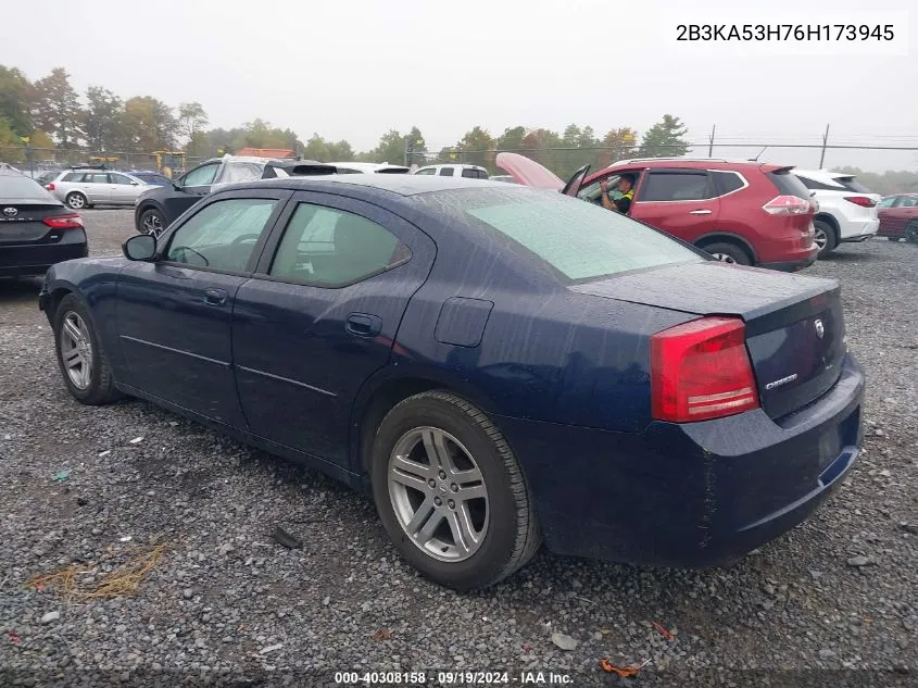 2006 Dodge Charger Rt VIN: 2B3KA53H76H173945 Lot: 40308158