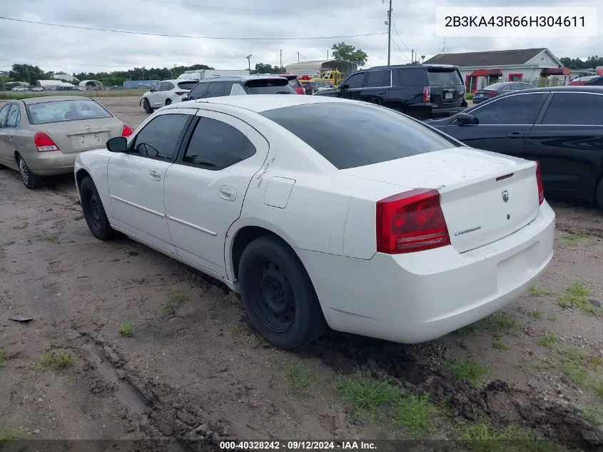 2006 Dodge Charger Se/Sxt VIN: 2B3KA43R66H304611 Lot: 40328242