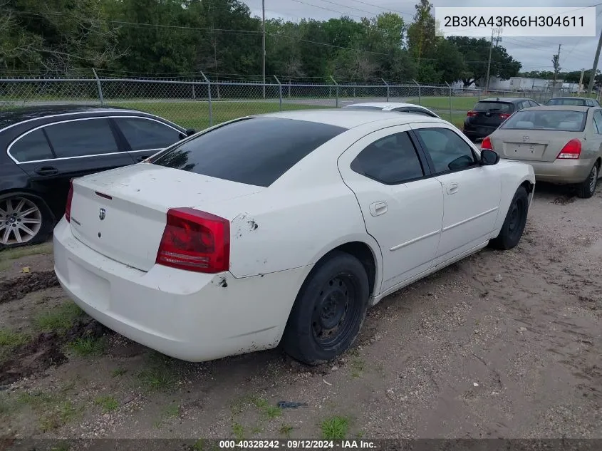 2006 Dodge Charger Se/Sxt VIN: 2B3KA43R66H304611 Lot: 40328242