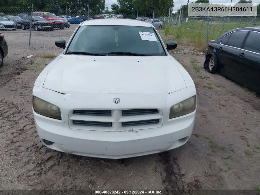 2006 Dodge Charger Se/Sxt VIN: 2B3KA43R66H304611 Lot: 40328242