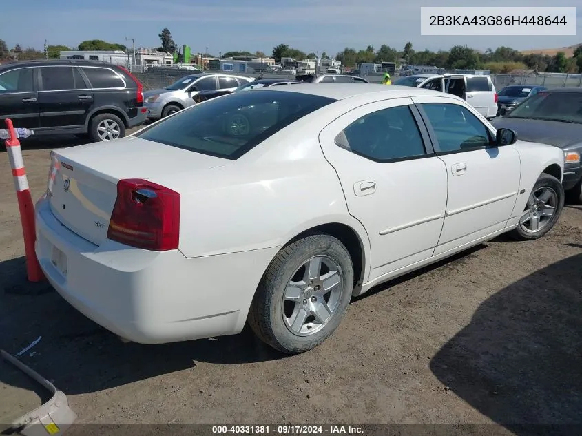 2006 Dodge Charger VIN: 2B3KA43G86H448644 Lot: 40331381