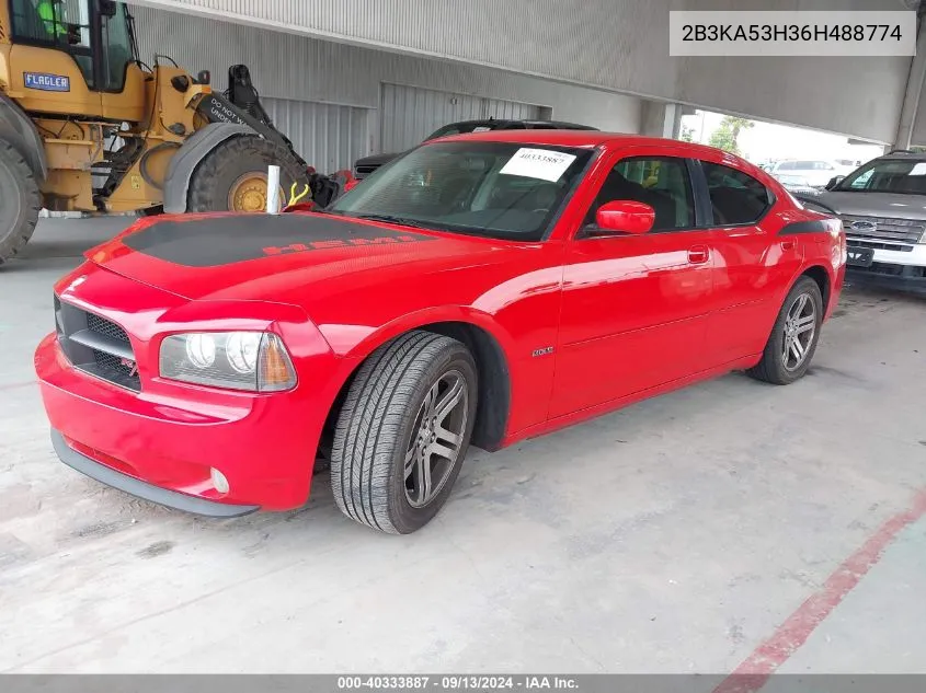 2006 Dodge Charger R/T VIN: 2B3KA53H36H488774 Lot: 40333887