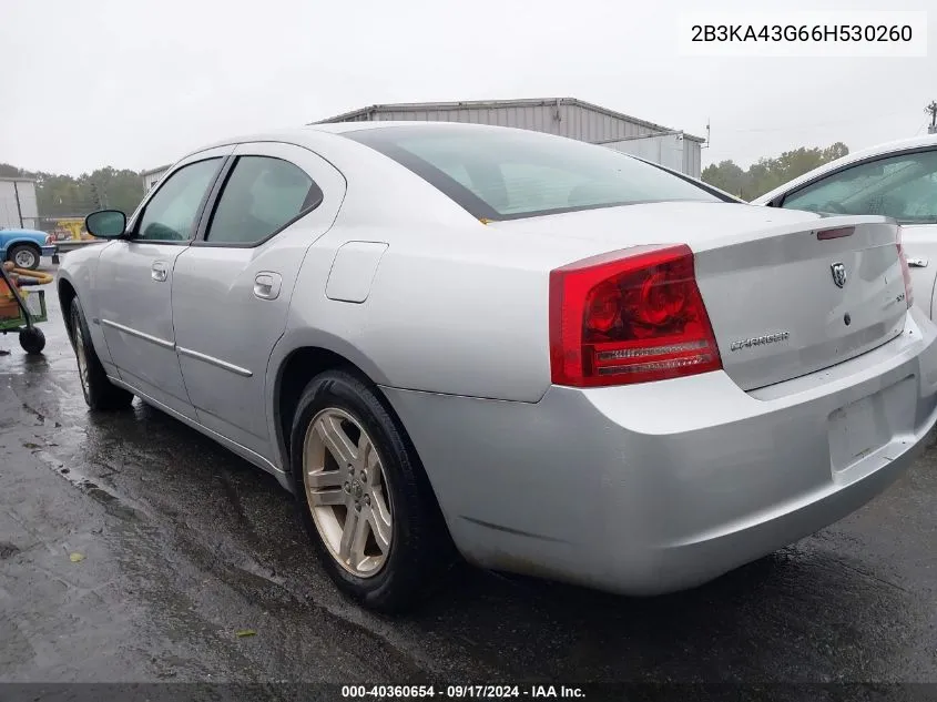 2B3KA43G66H530260 2006 Dodge Charger Se/Sxt