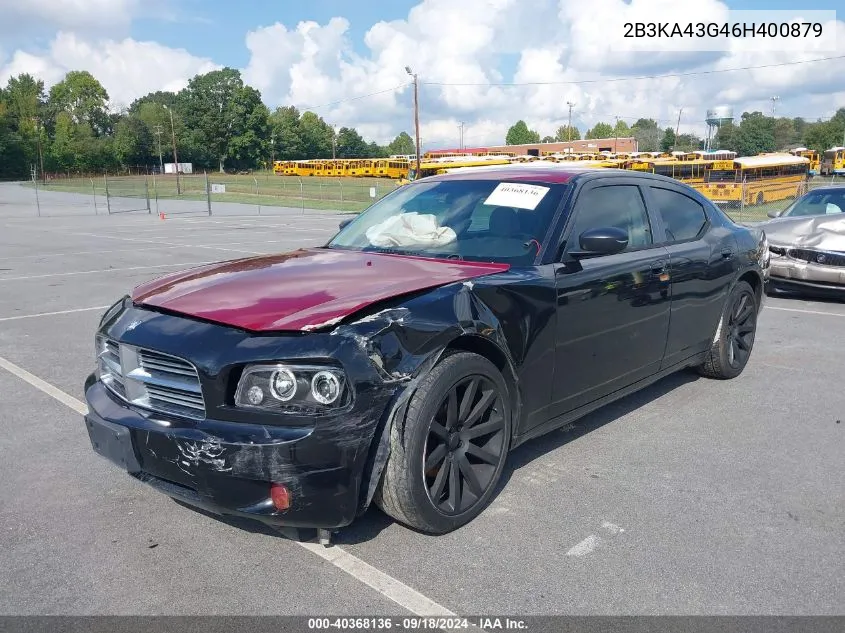 2006 Dodge Charger VIN: 2B3KA43G46H400879 Lot: 40368136