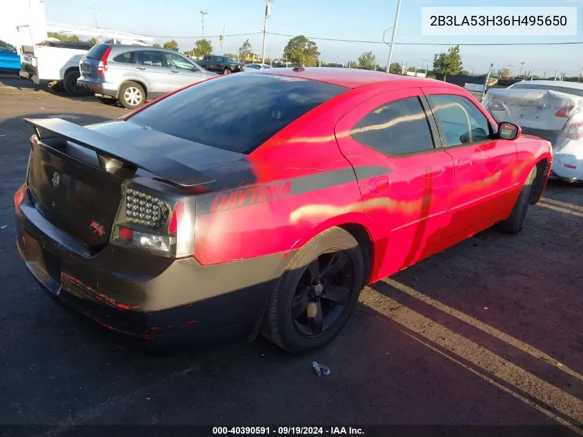 2006 Dodge Charger Rt VIN: 2B3LA53H36H495650 Lot: 40390591