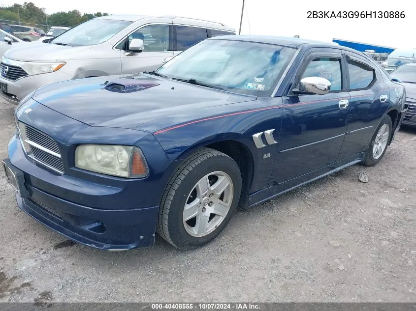 2006 Dodge Charger VIN: 2B3KA43G96H130886 Lot: 40408555