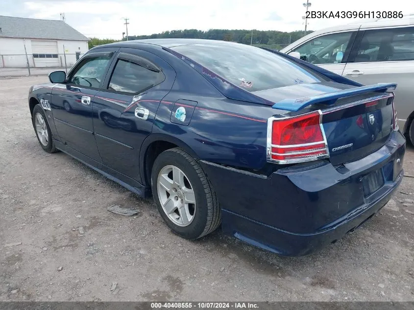 2006 Dodge Charger VIN: 2B3KA43G96H130886 Lot: 40408555