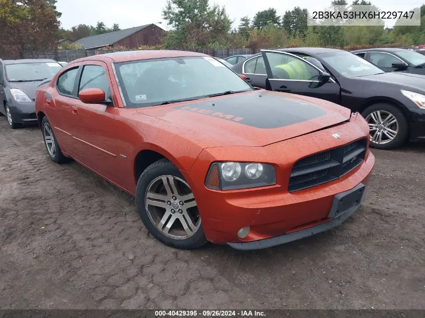 2006 Dodge Charger R/T VIN: 2B3KA53HX6H229747 Lot: 40429395