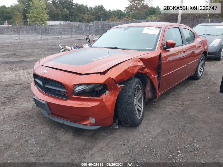 2006 Dodge Charger R/T VIN: 2B3KA53HX6H229747 Lot: 40429395