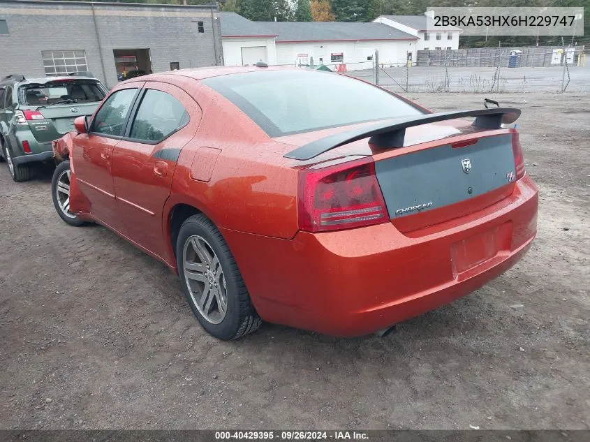 2006 Dodge Charger R/T VIN: 2B3KA53HX6H229747 Lot: 40429395