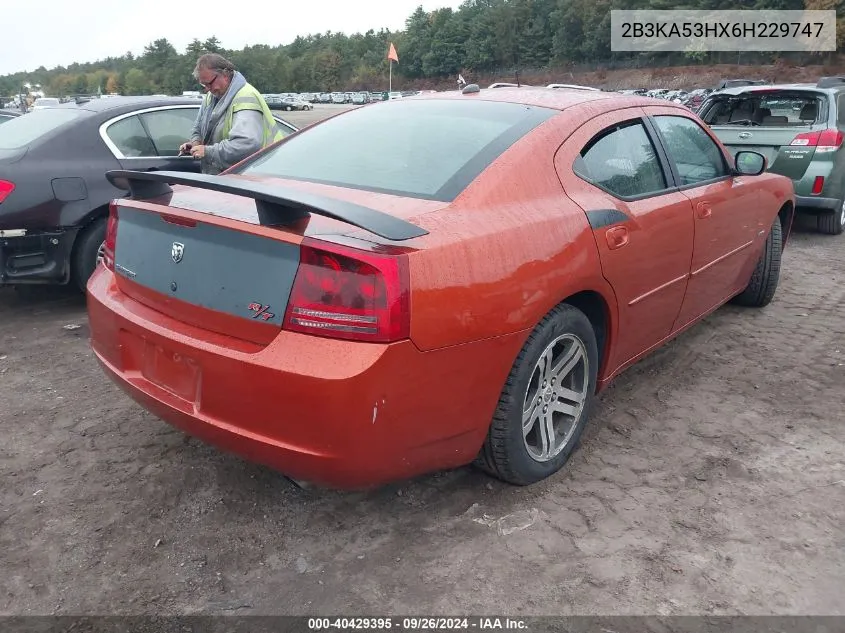 2006 Dodge Charger R/T VIN: 2B3KA53HX6H229747 Lot: 40429395