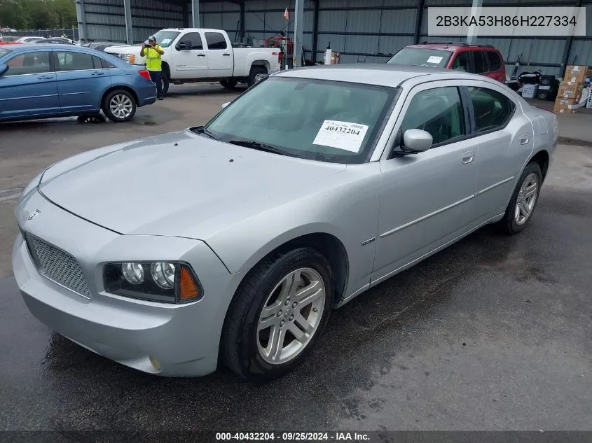 2006 Dodge Charger Rt VIN: 2B3KA53H86H227334 Lot: 40432204